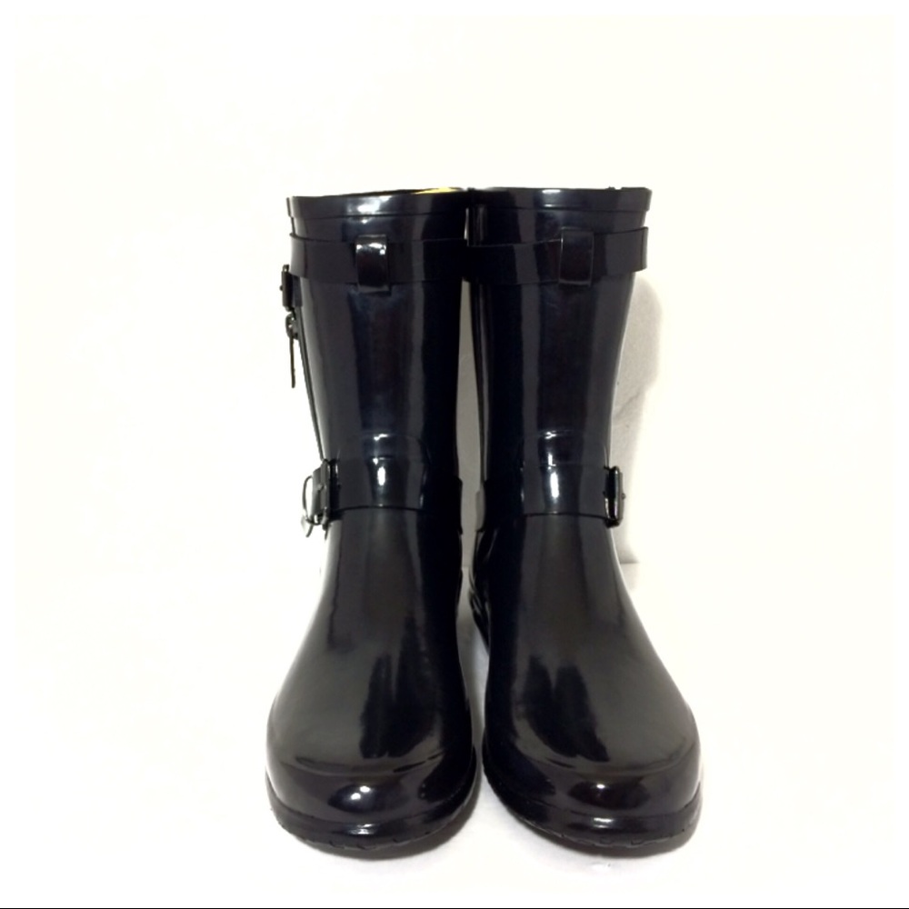 SOLD NEW Burberry Normandale Nova Check Rain Boots - Picture 2 of 8